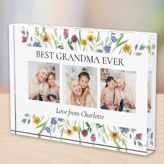 Beste Oma überhaupt Foto Floral