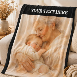 Beste Oma überhaupt Foto Personalisierte Großelt Fleecedecke