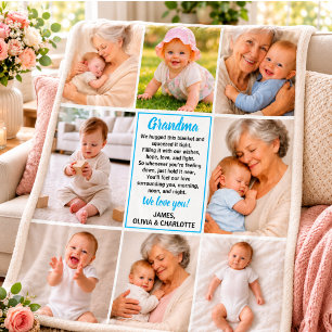 Beste Oma überhaupt Foto   Personalisierte Großelt Fleecedecke