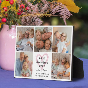Beste Oma überhaupt Moderne Herz-Foto-Collage Lieb Fotoplatte