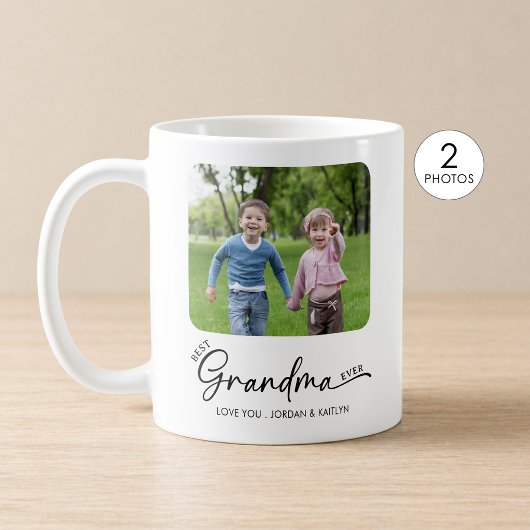 Beste Oma überhaupt Moderne Schrift 1 oder 2 Fotos Kaffeetasse