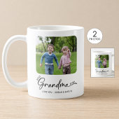 Beste Oma überhaupt Moderne Schrift 1 oder 2 Fotos Kaffeetasse
