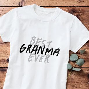 Beste Oma überhaupt Moderne schwarze und graue Gru T-Shirt