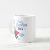 "Beste Oma überhaupt" Superheldin Oma Geschenk Kaffeetasse (Vorderseite Links)
