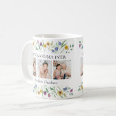 Beste Oma überhaupt Wildblumen-Foto  Kaffeetasse (Vorderseite Links)