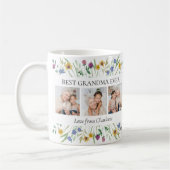 Beste Oma überhaupt Wildblumen-Foto  Kaffeetasse (Links)
