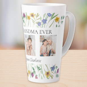 Beste Oma überhaupt Wildblumen-Foto Milchtasse