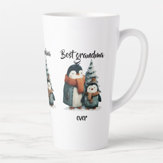 Beste Oma überhaupt Winterpinguine Milchtasse (Rechts)