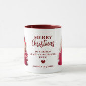 Beste Oma und Opa je Rote Weihnachten Tasse (Zentrum)