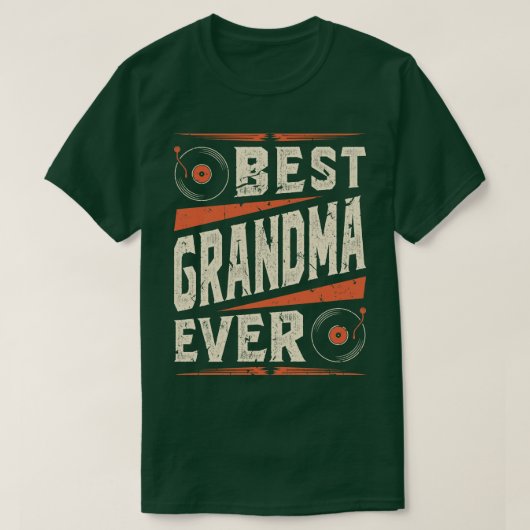 Beste Oma Vinyl Platten T-Shirt (Design vorne)