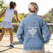 Beste Oma's Play Pickleball Personalisierter Name Jeansjacke