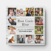 Beste Onkel je 12 FotoCollage Fotoplatte (Vorderseite)