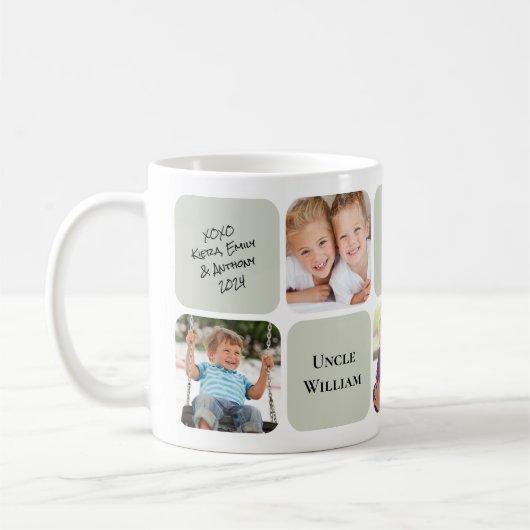 Beste Onkel-je-FotoCollage Kaffeetasse (Links)