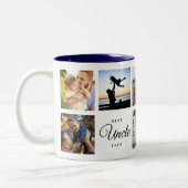 Beste Onkel je Moderne, trendige Familie Foto Coll Zweifarbige Tasse (Links)