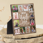 Beste Onkel je rustikales Holz 12 FotoCollage Fotoplatte<br><div class="desc">Erstellen Sie Ihre eigene Collage-Plakette mit 12 Ihrer Lieblingsfotos auf einem holztexturierten Hintergrund.Personalisieren Sie Ihre Fotos mit familiären Fotos . Schenkt dem Lieblingsköpf zum Geburtstag,  Feiertage und zum Vater ein wertvolles Sake-Geschenk.</div>