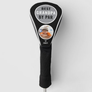 Beste Opa by Par Golf Geschenk Name Foto Schwarz Headcover