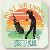 Beste Opa by Par Golf Sunset Getränkeuntersetzer (Vorderseite)
