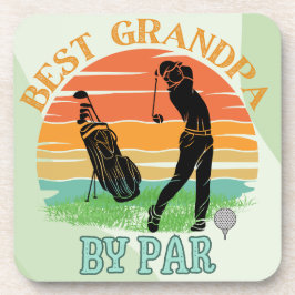 Beste Opa by Par Golf Sunset Getränkeuntersetzer