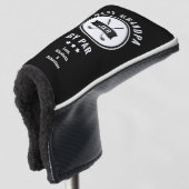 Beste Opa by Par Golfer Golf über Schwarz Headcover (3/4 Vorderseite)