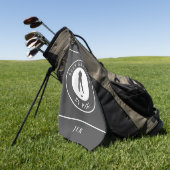 Beste Opa by Par Golfer Mit Monogramm Sportgrau Golfhandtuch (Gras)