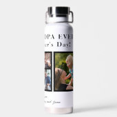 Beste Opa-Collage-Typografie des modernen Fotos Trinkflasche (Rückseite)