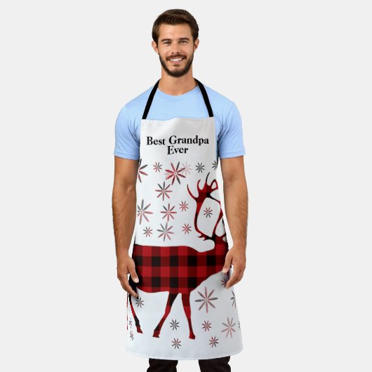 Beste Opa Ever Weihnachtswildplaike Schürze (Getragen)