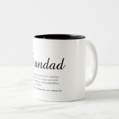 Beste Opa, Großmutter, Papa Definition Script Zweifarbige Tasse (VorderseiteRechts)