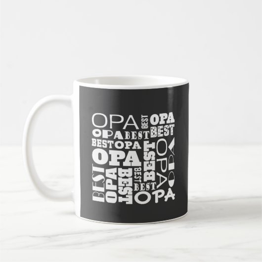 Beste Opa Großvater-Geschenk-Idee Kaffeetasse (Links)