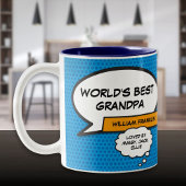 Beste Opa, Großvater, Großer Spaß blau Zweifarbige Tasse