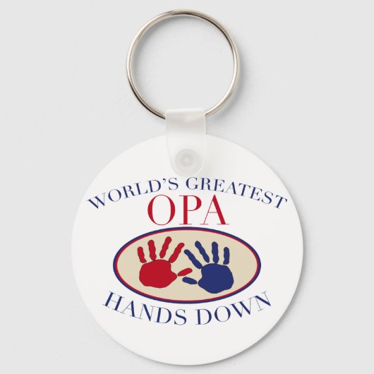 Beste Opa-Hands nach unten Schlüsselanhänger (Vorderseite)