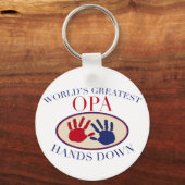 Beste Opa-Hands nach unten Schlüsselanhänger (Vorderseite)