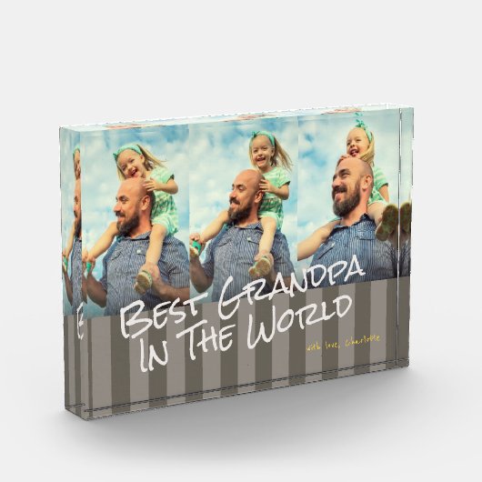 Beste Opa im weltweiten Foto-Block Fotoblock (Links)