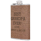 Beste Opa-Imitate mit edler Lederkörnigkeit Flachmann (Links)