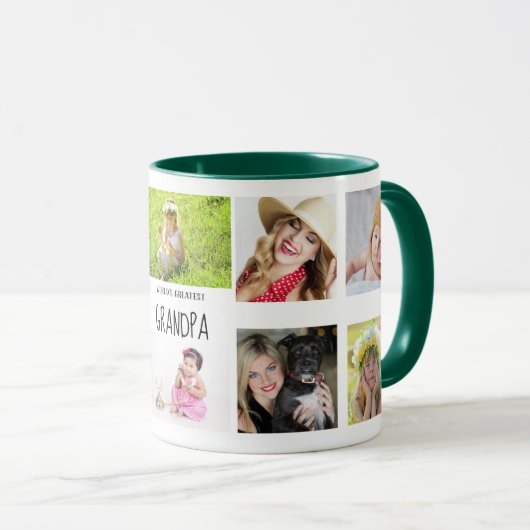 Beste Opa je 10 x Foto Collage Großkinder Tasse (VorderseiteRechts)