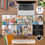 Beste Opa je 15 Foto Collage Custom Schreibtischunterlage<br><div class="desc">Für den BEST GRANDPA EVER erstellen Sie eine Foto-Schreibtischmatte, die dieses leicht hochzuladende Collage-Template für Fotos mit 15 verschiedenen Formen und Größen und einem editierbaren Titel verwendet, der durch seinen Großvater Nickname in Ihrer Textauswahl und Hintergrundfarbe ersetzt wird. Vorführungen von Lieblingsbildern seines Enkelkindes, seiner Enkel und seiner Familie an seinem...</div>