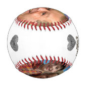 Beste Opa je 2-Foto Collage Keepake Baseball (Rückseite)