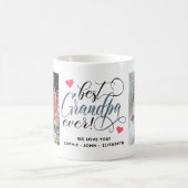 Beste Opa je 2 Foto Typografie Kaffeetasse (Mittel)