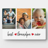 Beste Opa je 3 Foto kundenspezifisch Fotoplatte (Vorderseite)