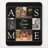 Beste Opa je 4 Foto Collage Geschenk Mousepad (Vorne)