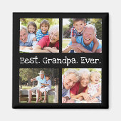 Beste Opa je 4 Foto Collage Spaß Keepake Magnet (Vorne)