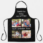 Beste Opa je 4 Foto Collage Spaß Keepake Schürze (Vorderseite)