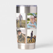 Beste Opa je 4 Foto Collage Thermobecher (Rückseite)