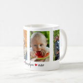 Beste Opa je 4 Foto kundenspezifisch Kaffeetasse (VorderseiteRechts)