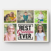 Beste Opa je 5 Familienfoto Collage Fotoplatte (Vorderseite)