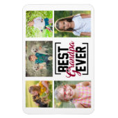 Beste Opa je 5 Großkind FotoCollage Magnet (Vertikal)