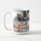 Beste Opa je 6 Foto Custom Collage blau Kaffeetasse (Links)