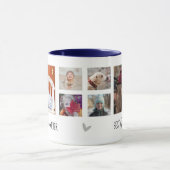 Beste Opa je 6 FotoCollage weiß Tasse (Zentrum)