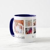 Beste Opa je 6 FotoCollage weiß Tasse (Vorderseite Links)