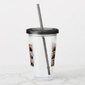 Beste Opa je 8 Foto Collage Acrylic Tumbler Acryltrinkbecher (Links)