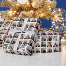 Beste Opa je 8 Foto Collage Geschenkpapier